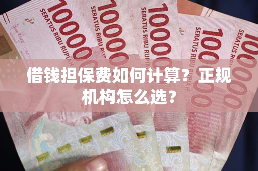 武汉借钱担保费如何计算？正规机构怎么选？