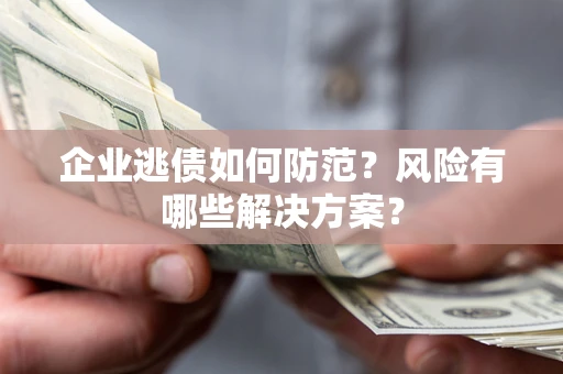 武汉企业逃债如何防范？风险有哪些解决方案？