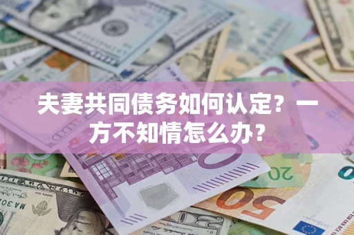 武汉夫妻共同债务如何认定？一方不知情怎么办？