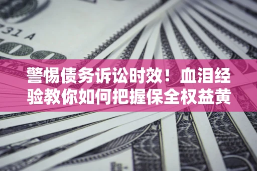 武汉警惕债务诉讼时效！血泪经验教你如何把握保全权益黄金期