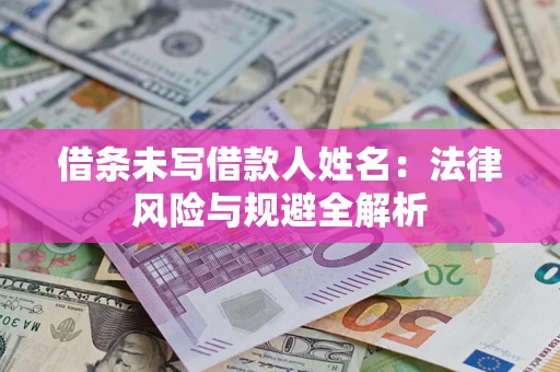 武汉借条未写借款人姓名：法律风险与规避全解析