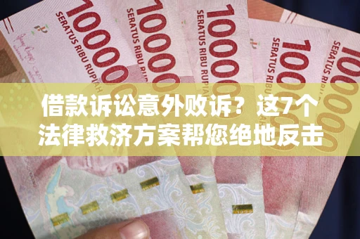 武汉借款诉讼意外败诉？这7个法律救济方案帮您绝地反击！