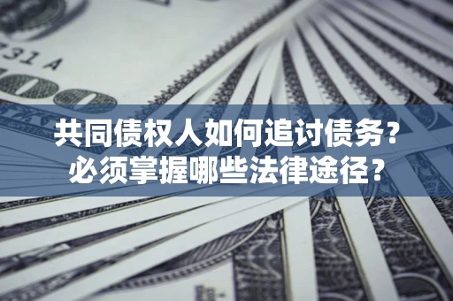 武汉共同债权人如何追讨债务？必须掌握哪些法律途径？