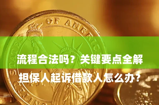 武汉

担保人起诉借款人怎么办？流程合法吗？关键要点全解析